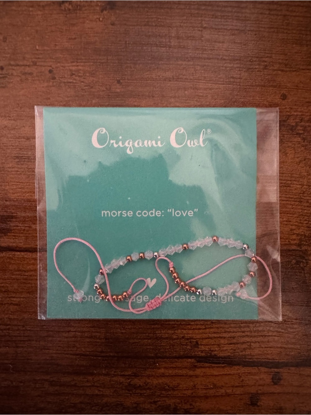 Origami Owl Pink Crystal and Bead Bracelet Set